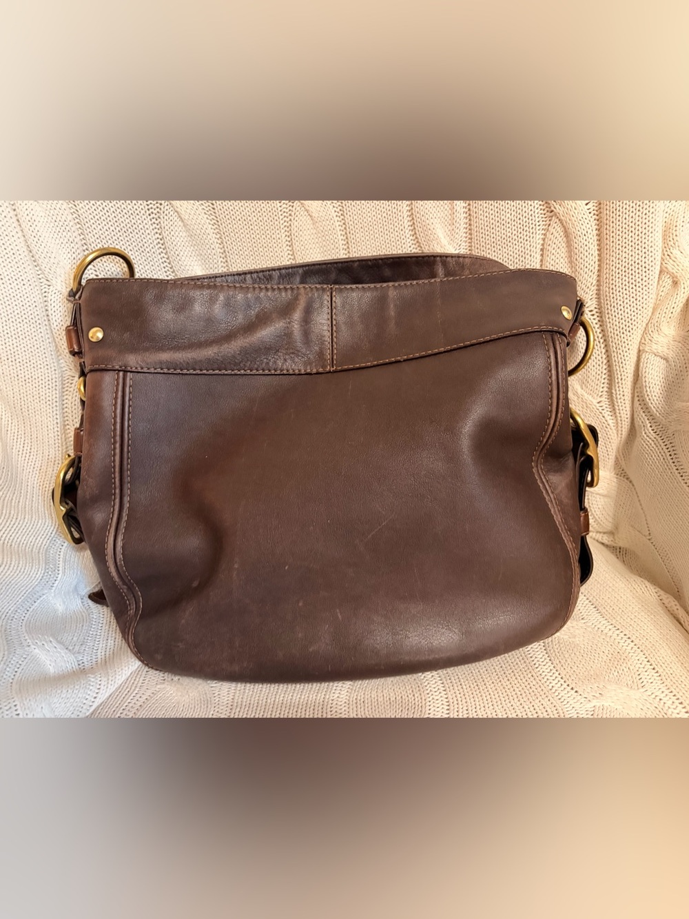 Coach Vintage Carly Dark Brown Leatherware Shoulder Bag  12669 - Picture 2 of 10